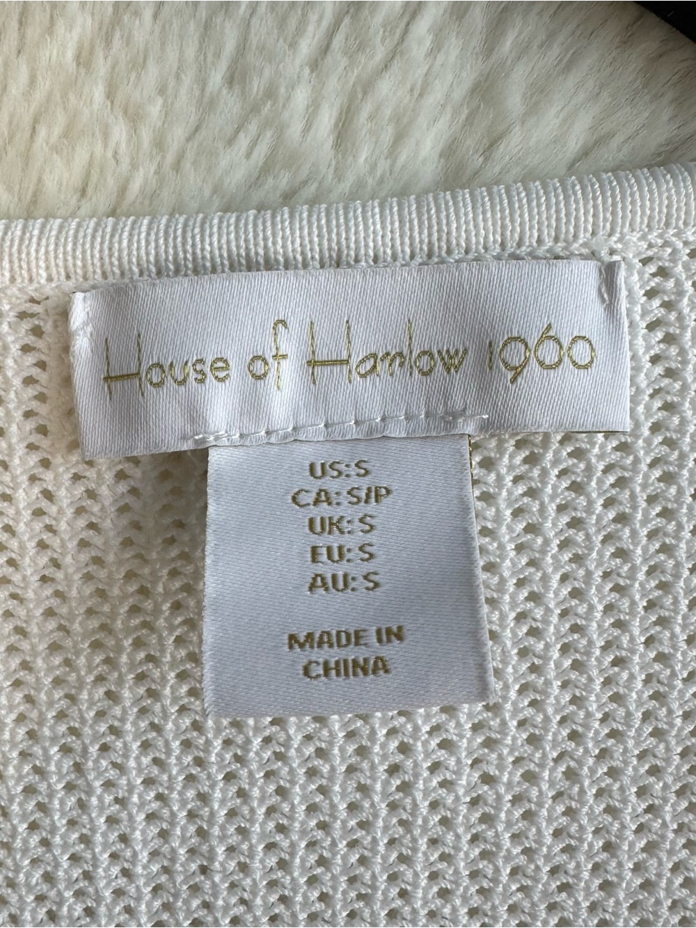 House Of Harlow 1960 Tunic Dress Women’s Small White Crochet  Boho Beach Coastal - Picture 4 of 8